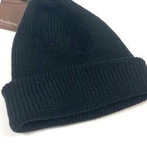 Modena knit black beanie. NWT
